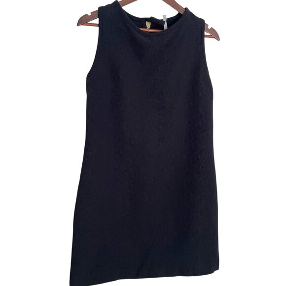 Cop. Copine Meudon Shift Mini Dress Small S Navy Blue Textured Knit Sleeveless - Picture 1 of 6